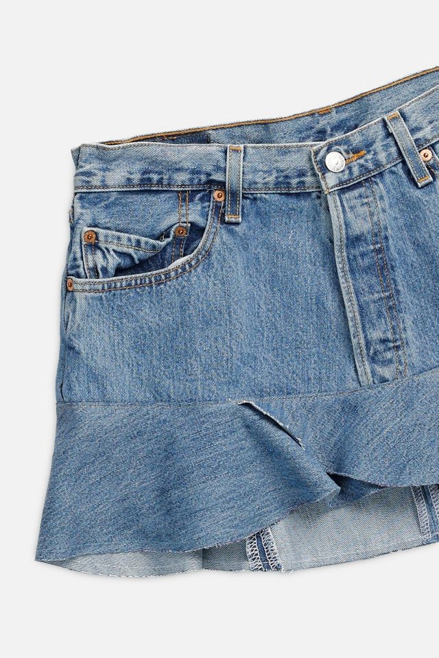 Rework Denim Flounce Skirt 008 | Urban Outfitters