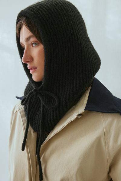 Ribbed Knit Hooded Balaclava Product Page