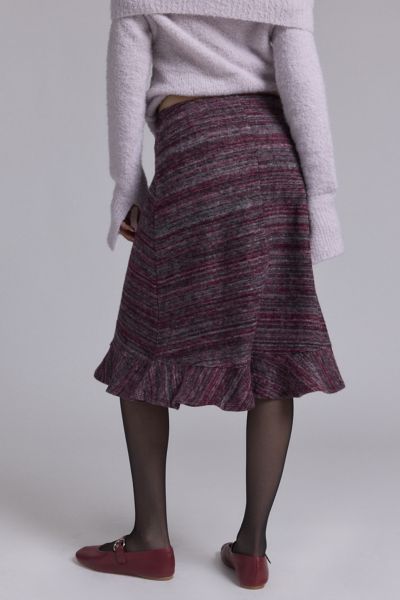 ReMADE By UO Remnants Knee Length Sweater Skirt