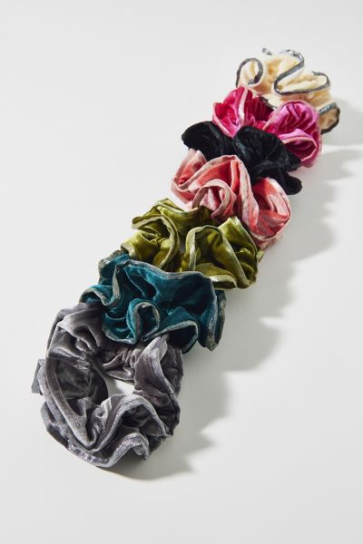 Ruffle Velvet Scrunchie