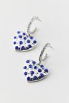 Heart Gem Hoop Earring