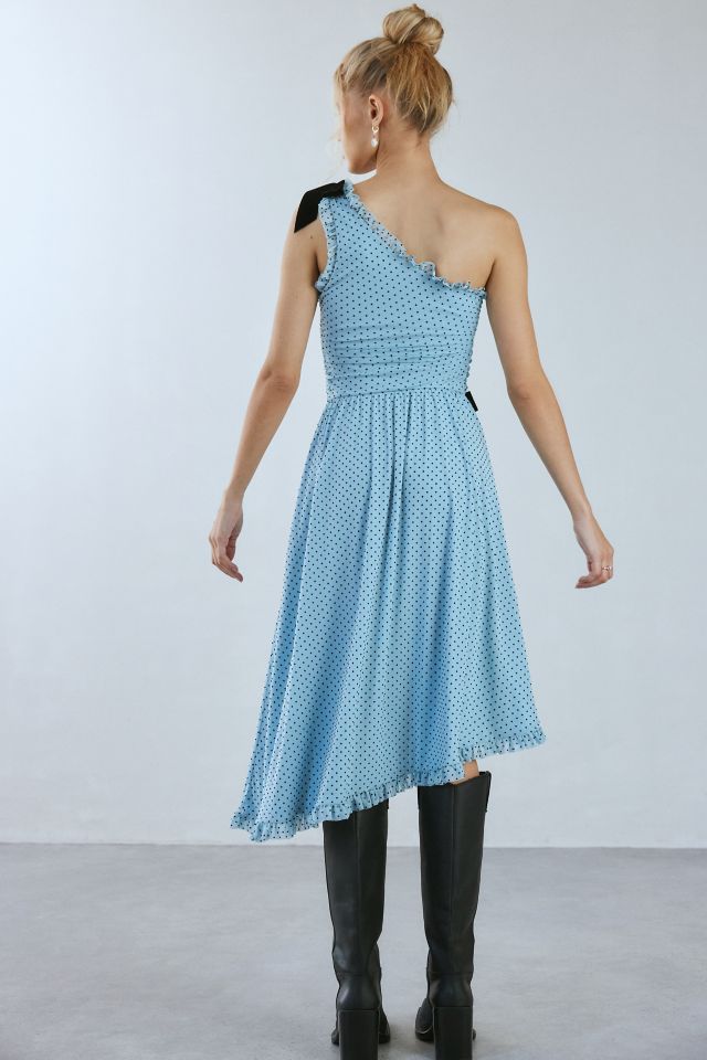 Kimchi Blue Virginia One Shoulder Bow Detail Midi Dress #3