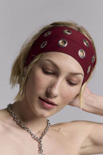 Urban Outfitters Grommet Soft And Stretchy Wide Headband In Dark Red, Women's At  In Dark Red