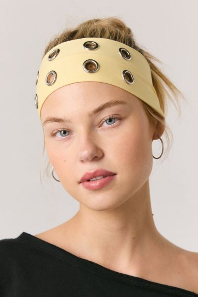 Urban Outfitters Grommet Soft And Stretchy Wide Headband In Butter Yellow, Women's At