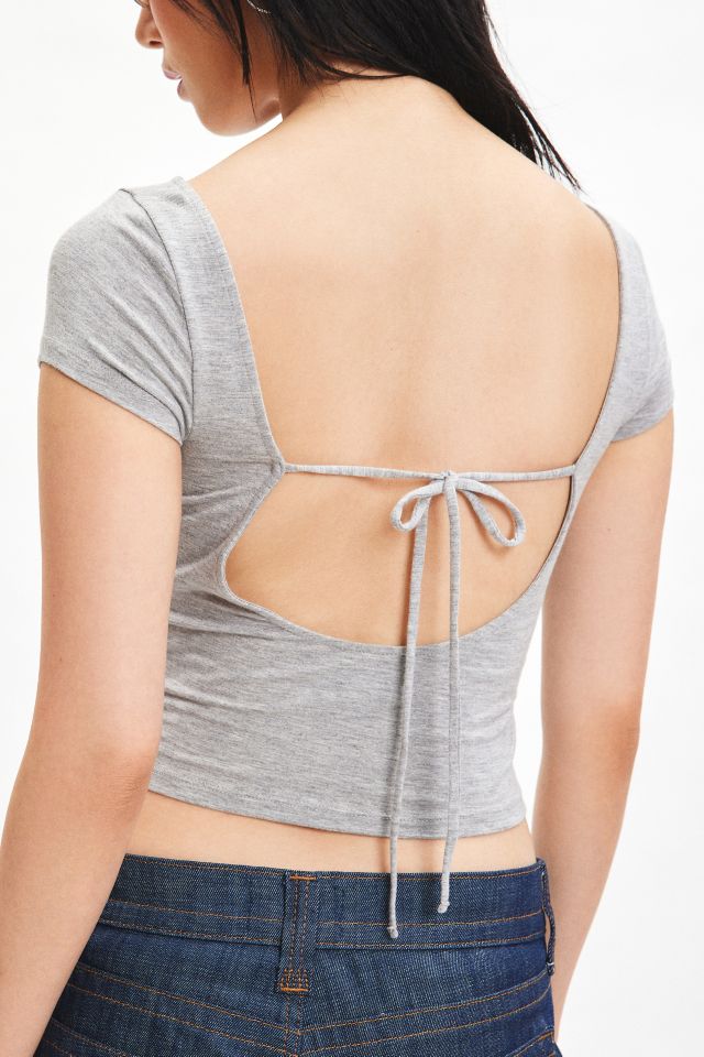 Silence + Noise Violette Backless Asymmetric Hanky Hem Top #2