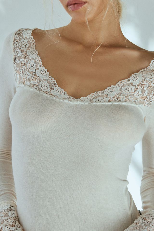 Out From Under Lydia Lace Trim Layering Tee #2