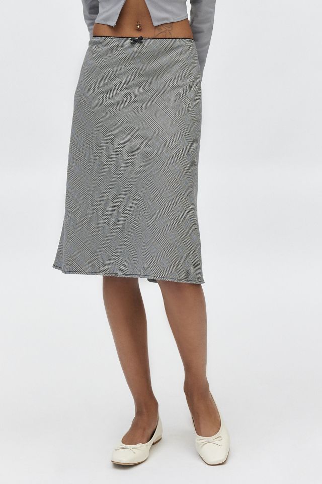 Urban Renewal Remnants Plaid Knee Length Column Midi Skirt #1