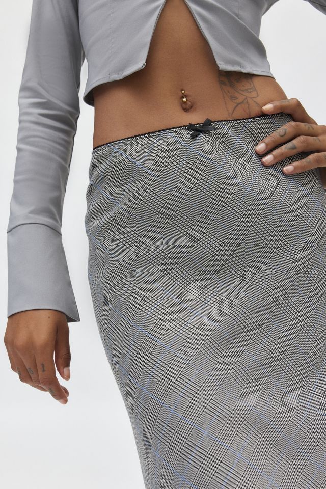 Urban Renewal Remnants Plaid Knee Length Column Midi Skirt #2