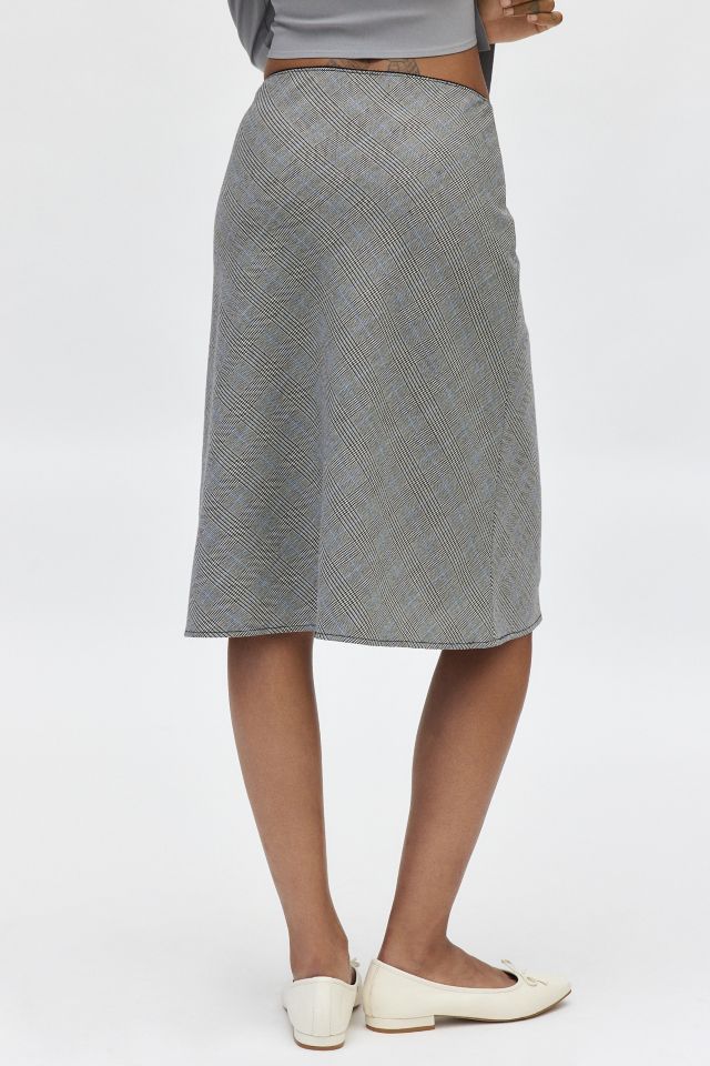 Urban Renewal Remnants Plaid Knee Length Column Midi Skirt #3