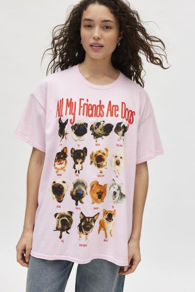 All My Friends Are Dogs Graphic T Shirt Dress