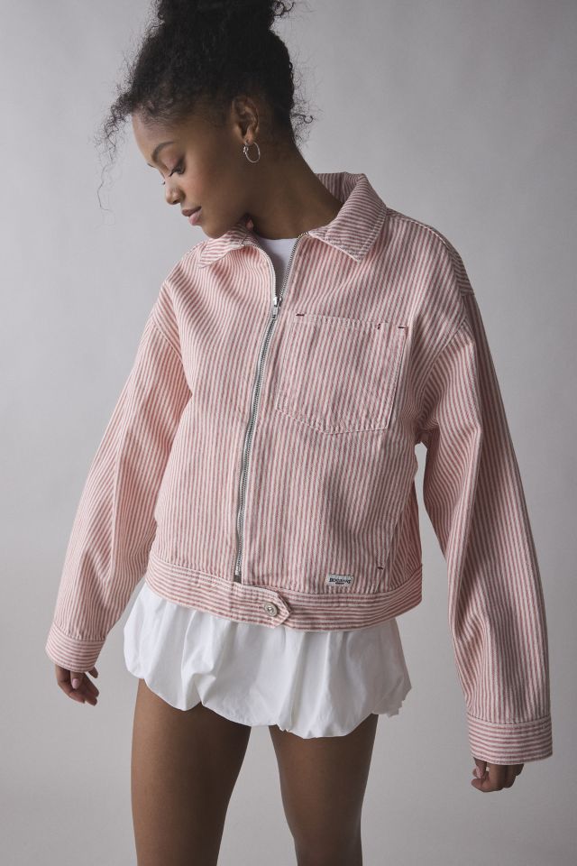 BDG Yuri Striped Canvas Bomber Jacket #1