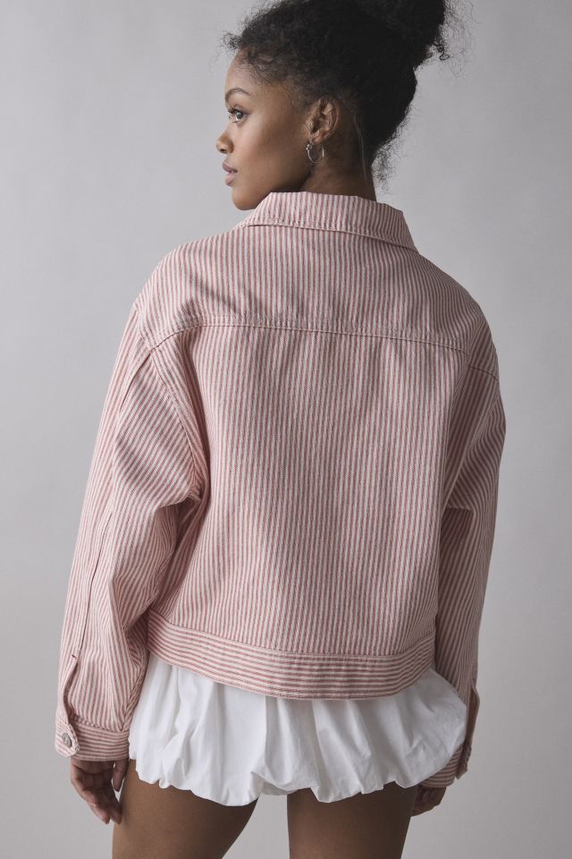BDG Yuri Striped Canvas Bomber Jacket #3
