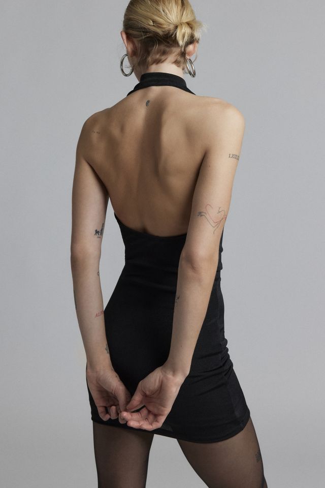 Silence + Noise Antonia Plunging Halter Mini Dress #2
