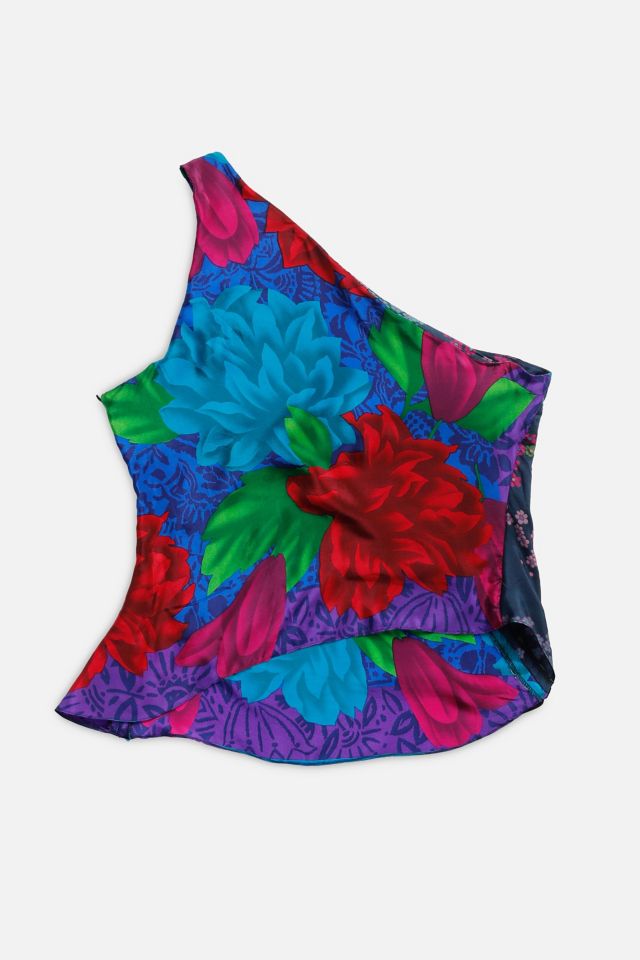 Rework Silk Scarf Ruche Tank 003 #1