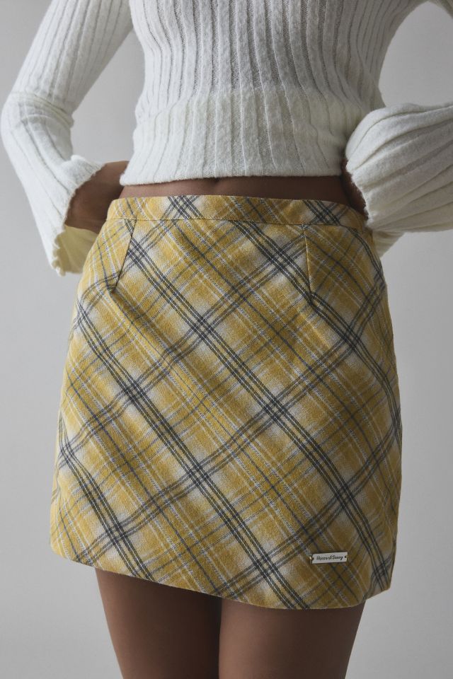 House Of Sunny Bias Cut Heritage Mini Skirt #1