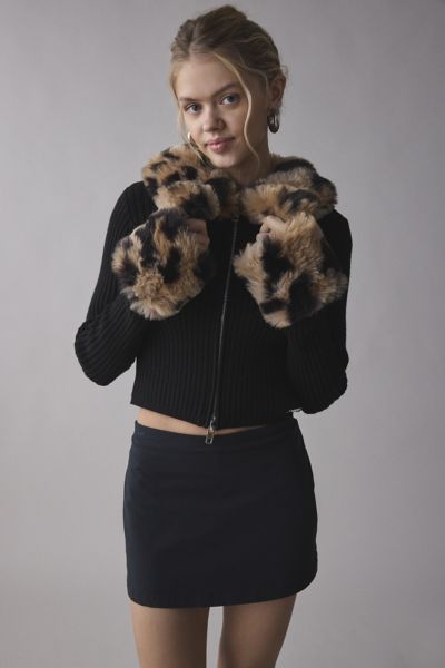 Urban Outfitters ブラックフリンジカーディガン XS FUNALIVE カーディガン ダメージ ビッグサイズニット