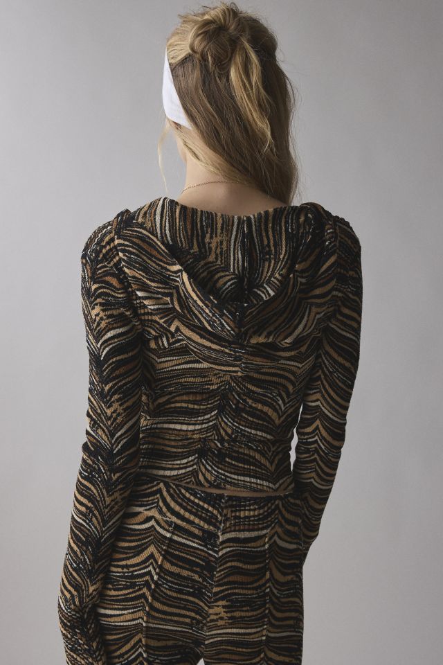 House Of Sunny Lobby Lounge Knit Zip-Up Hoodie Sweatshirt #3