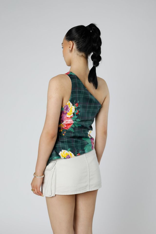 Rework Silk Scarf Ruche Tank 006 #2