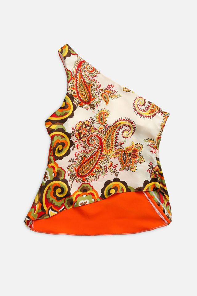 Rework Silk Scarf Ruche Tank 020 #1