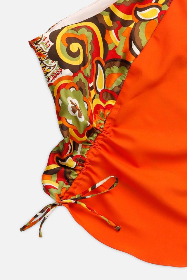 Rework Silk Scarf Ruche Tank 020 #2