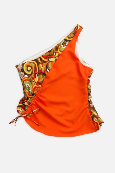 Rework Silk Scarf Ruche Tank 020