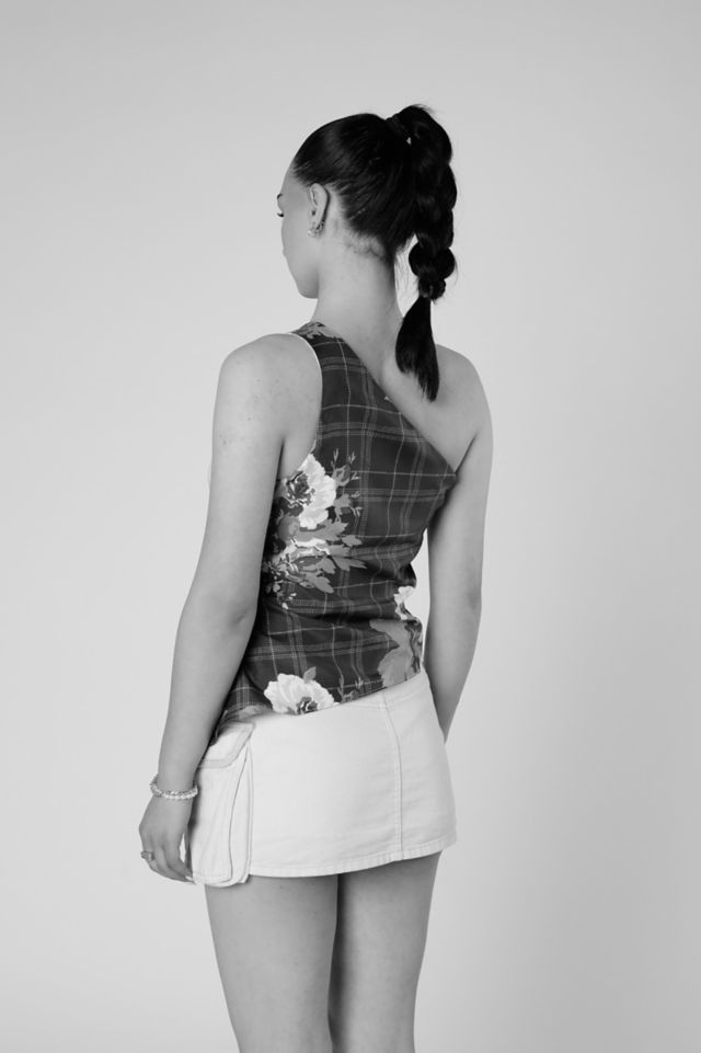 Rework Silk Scarf Ruche Tank 022 #4