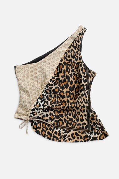 Rework Silk Scarf Ruche Tank 022