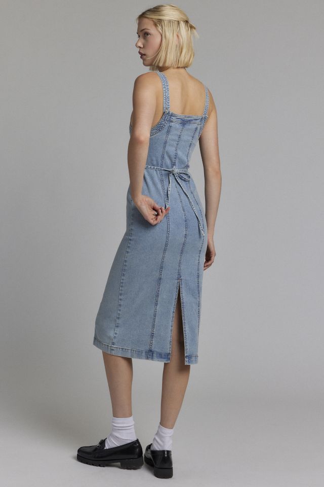 BDG Finley Square Neck Denim Midi Dress #3