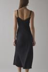 Kimchi Blue Liz Satin Lace Trim Slip Midi Dress