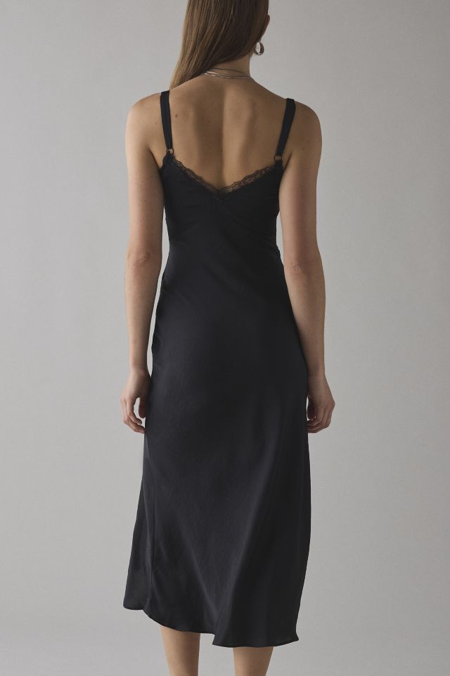Kimchi Blue Liz Lace Trim Satin Slip Midi Dress #3