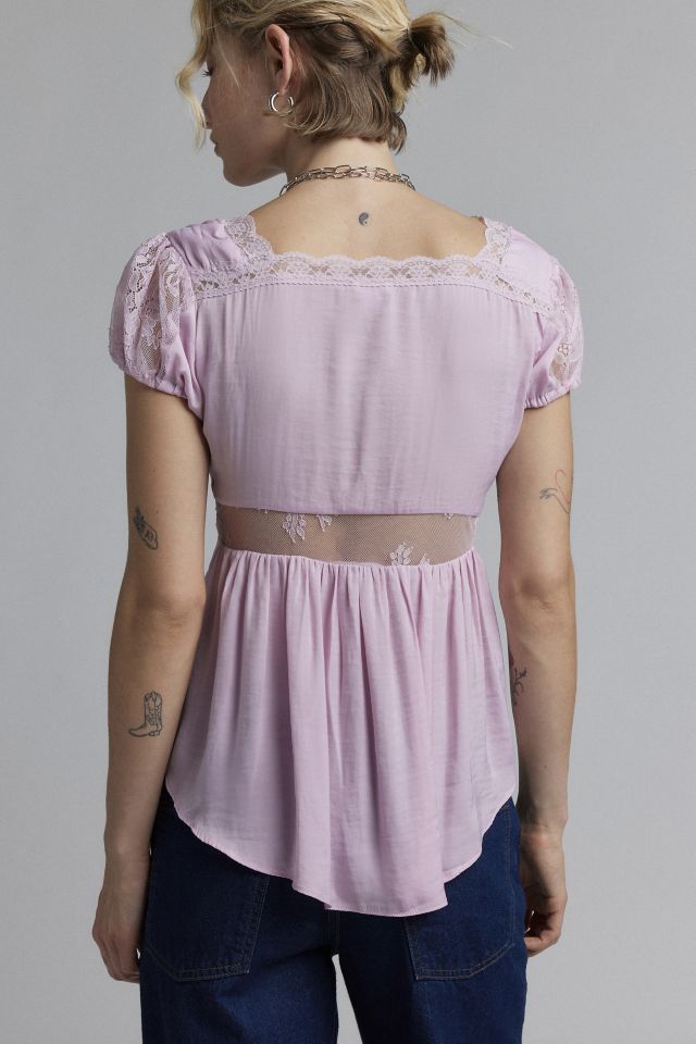 Blouse en Dentelle Isabella à Manches Bouffantes Kimchi Blue #2