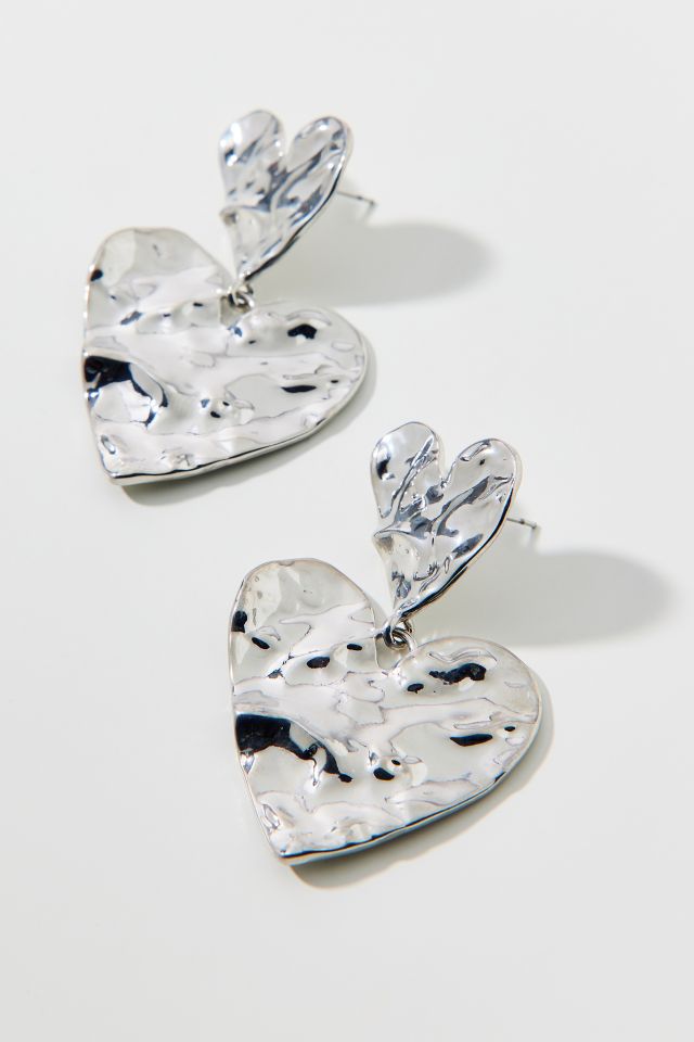 Boucles d'oreilles Cœurs Martelés #1