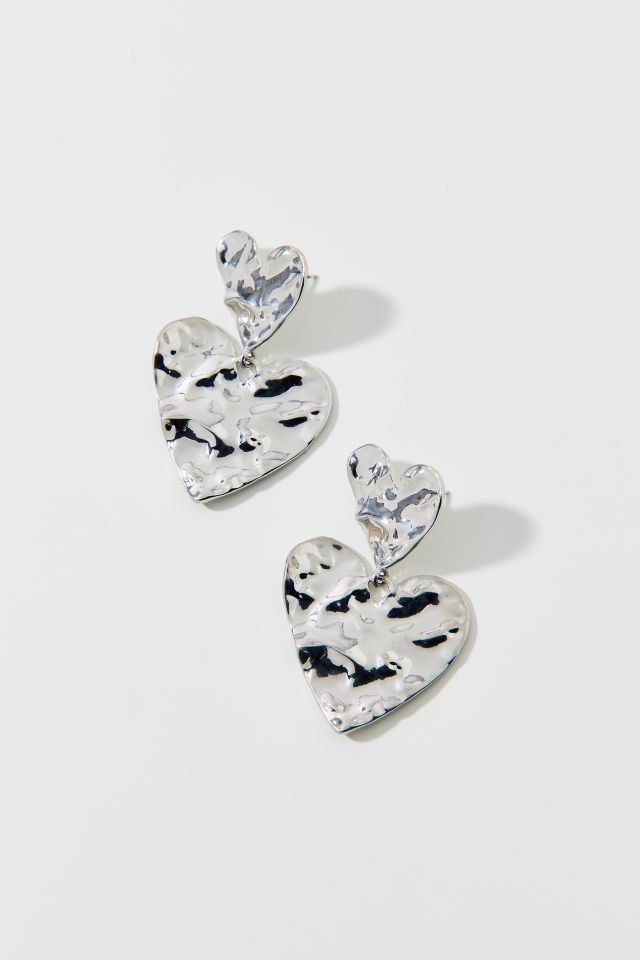Boucles d'oreilles Cœurs Martelés #2