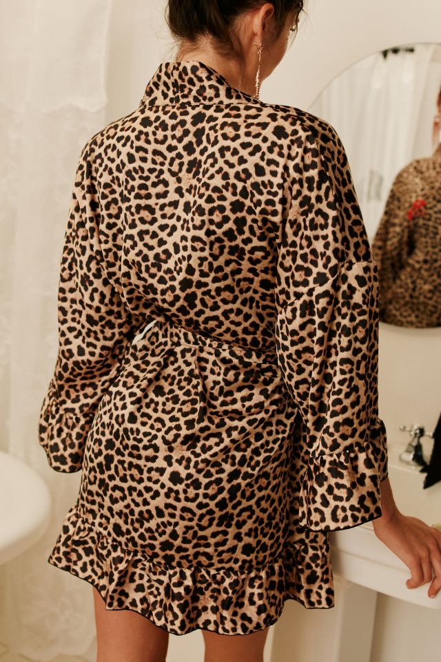 Out From Under X Wild Lovers Rose Ruffle Satin Robe #2