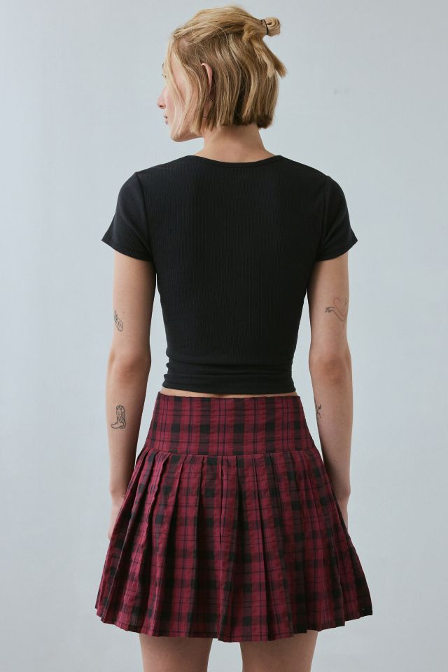 Neon Rose Avery Plaid Pleated Mini Skirt #2