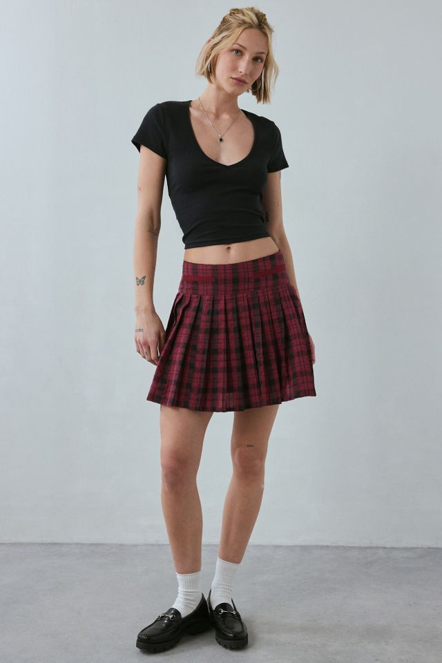 Neon Rose Avery Plaid Pleated Mini Skirt #3