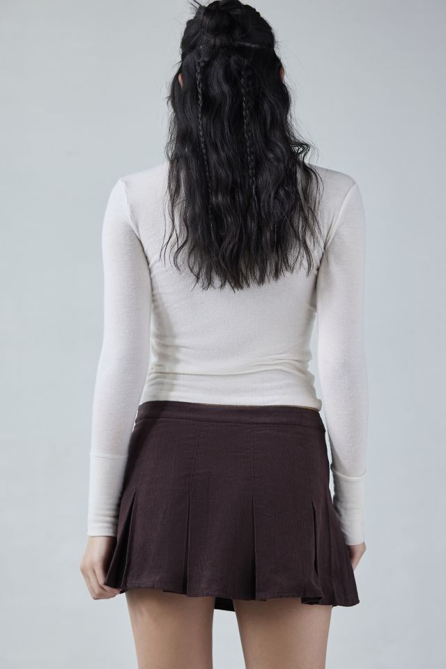 Motel Sejuani Corduroy Pleated Mini Skirt #3