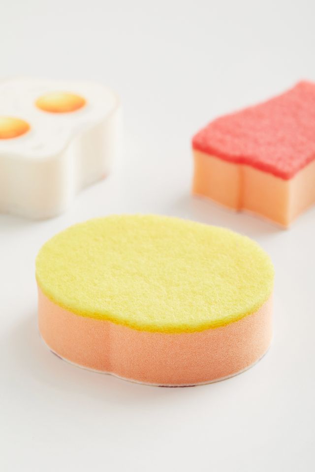 Fred & Friends Breakfast Scrub Sponge Set | Urban Outfitters