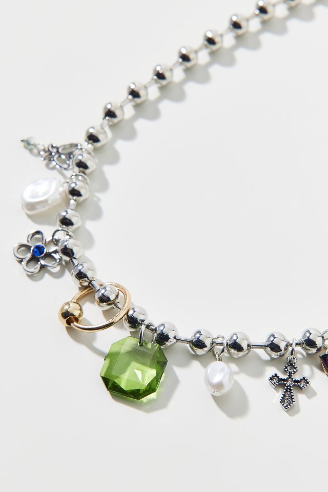 Gemini Ball Bead Charm Necklace Urban Outfitters