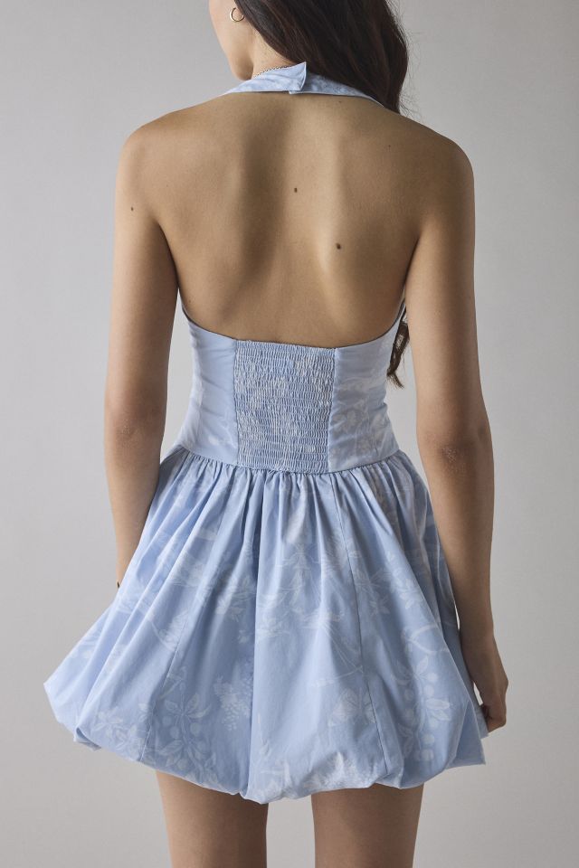 Kimchi Blue Casey Halter Bubble Hem Mini Dress #3