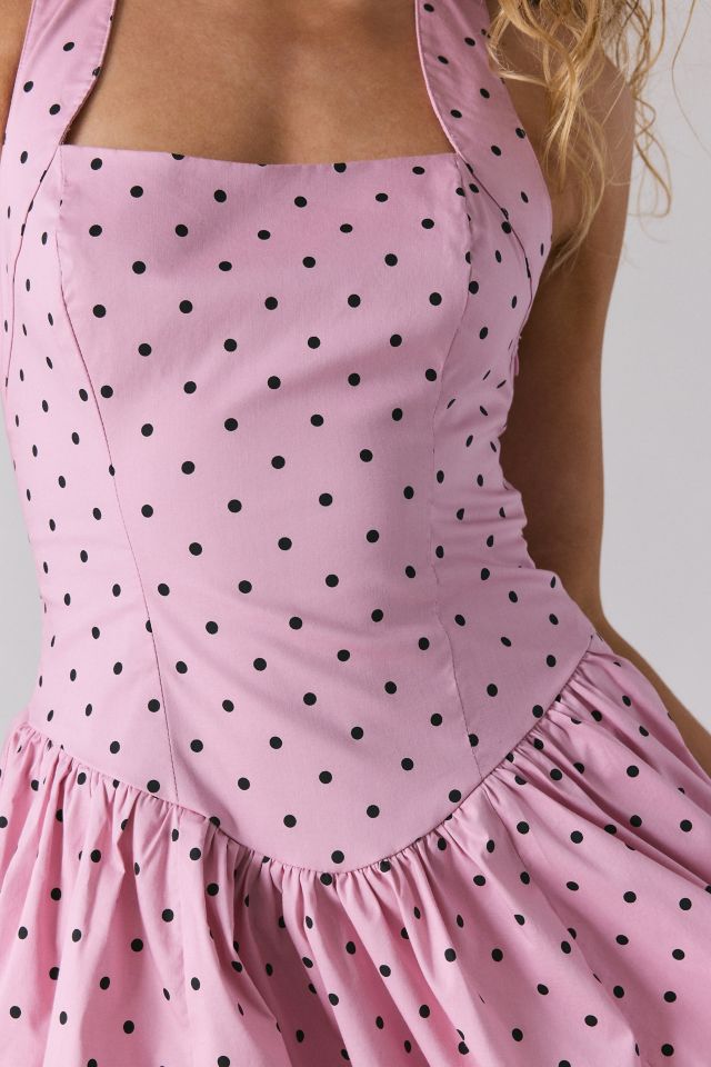 Kimchi Blue Casey Halter Bubble Hem Mini Dress