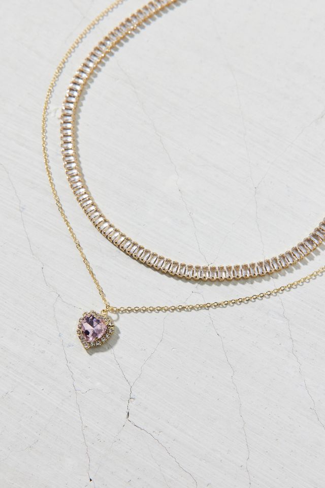 Penelope Rhinestone Layered Necklace #1