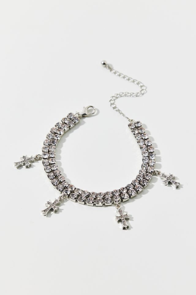 Cross Rhinestone Tennis Bracelet | Urban Outfitters