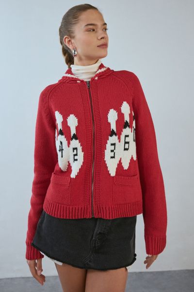 BDG Scottie Graphic Knit Zip-Up Cardigan | Urban Outfitters