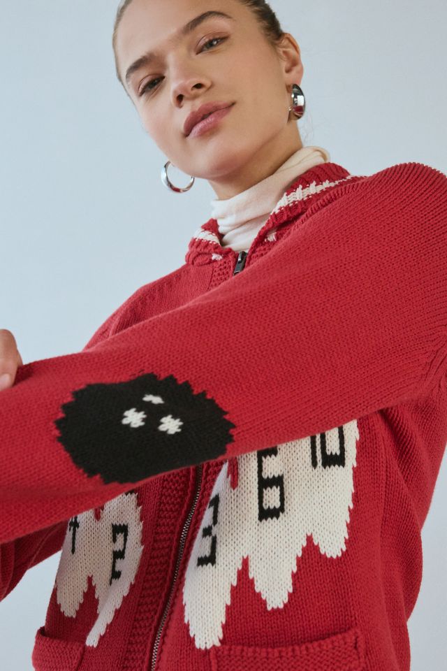 BDG Scottie Graphic Knit Zip-Up Cardigan | Urban Outfitters
