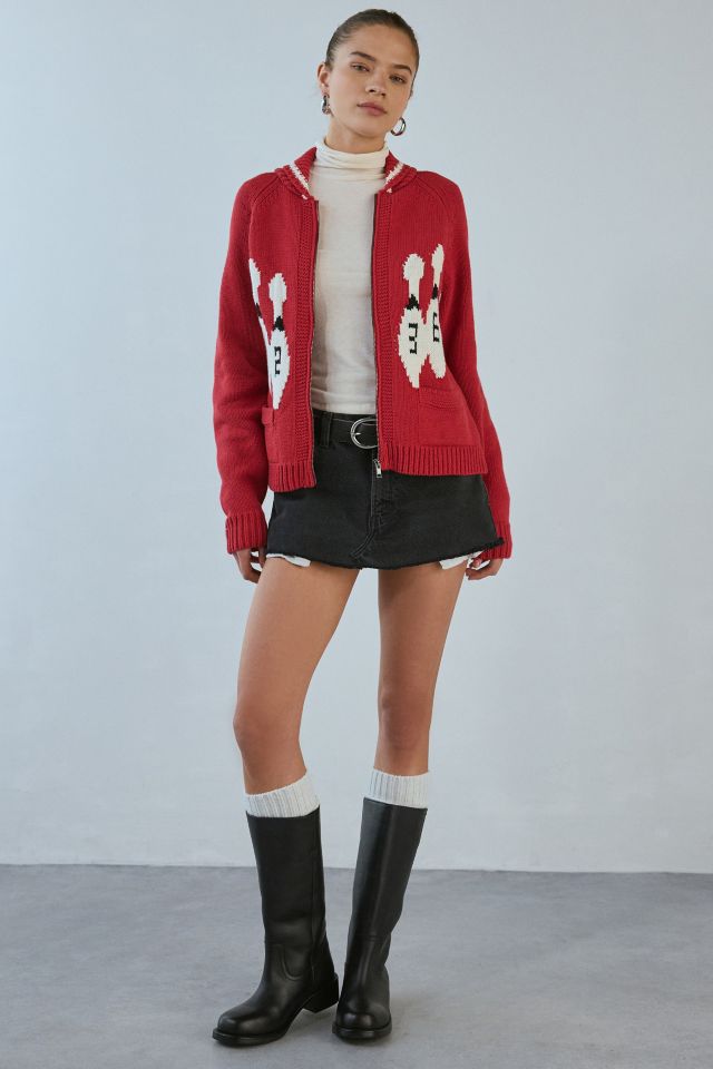 BDG Scottie Graphic Knit Zip-Up Cardigan #2