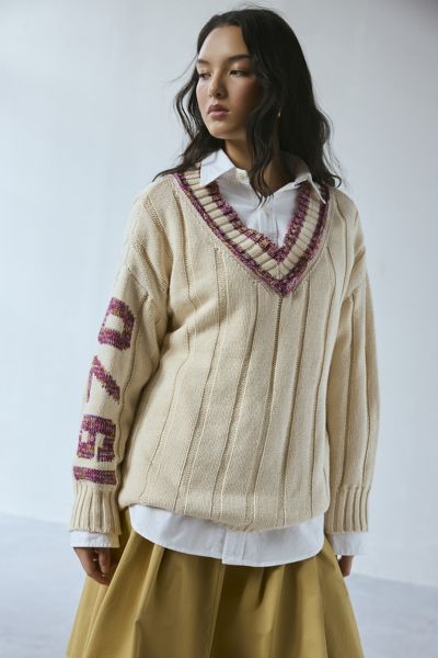 bdg brooks cricket v-neck pullover sweater