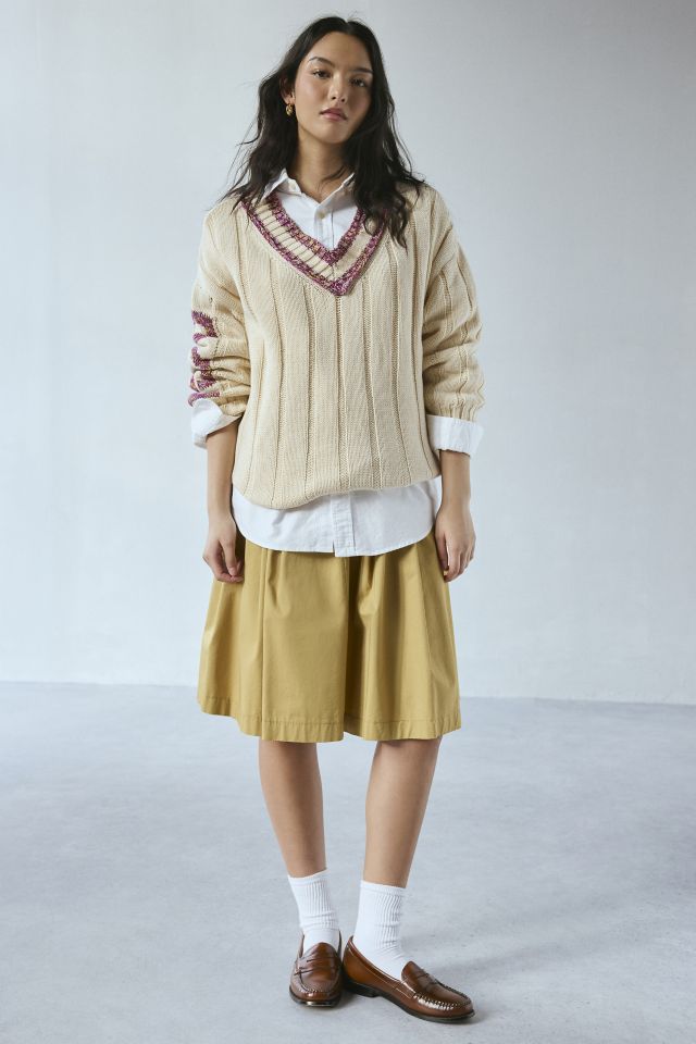 BDG Brooks Cricket V-Neck Pullover Sweater #1