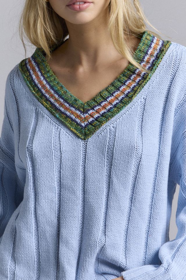 BDG Brooks Cricket V-Neck Pullover Sweater #1