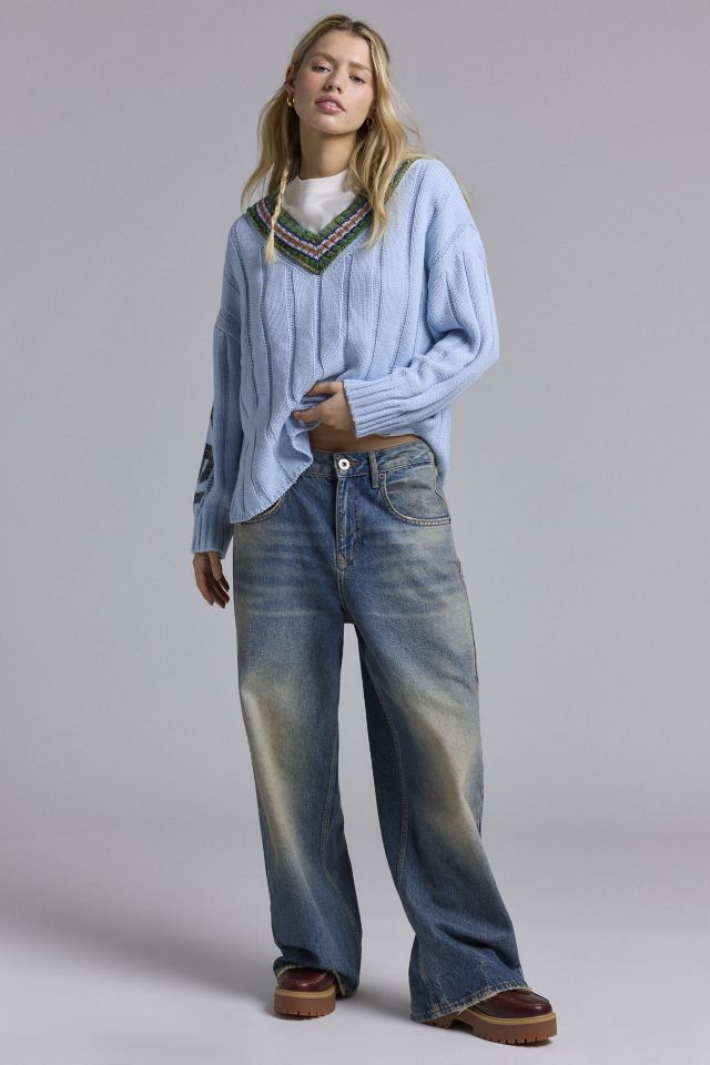 BDG Brooks Cricket V-Neck Pullover Sweater #2